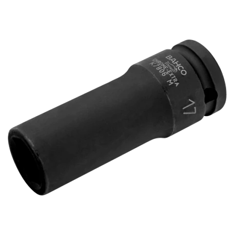 Vaso de impacto de serie larga con cuadradillo de 1/2" con perfil hexagonal de 22 mm y acabado fosfatado Bahco K7806M-22