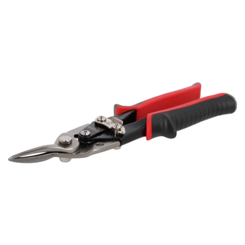 Tijeras cortachapa con corte a izquierdas y con más potencia gracias a la acción de palanca y el mango rojo de 1,5 mm Bahco MA401