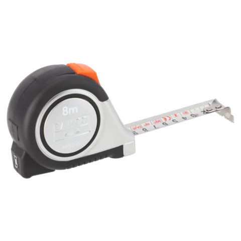 Cinta métrica de doble cara métrica/imperial con agarre de goma, 8 m Bahco MTS-8-25-E