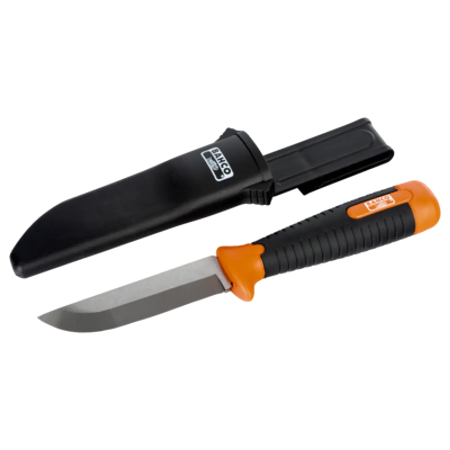 Cuchillo formón para industria pesada con hoja curvada y mango de goma de 25 mm Bahco 2449 1