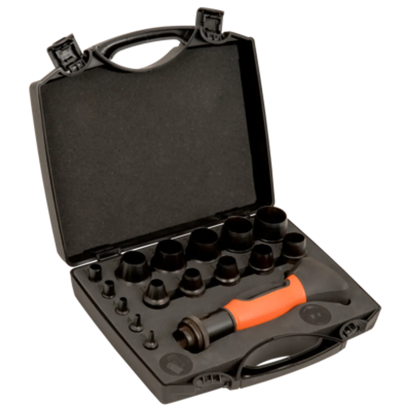 Juego de sacabocados intercambiables de 3 mm a 30 mm; 16 unidades/caja de plástico Bahco 400.003.030 1