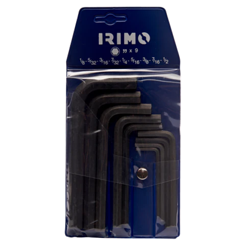 Llave tipo allen corta pavonada, pulgadas, 12 piezas Irimo 046061