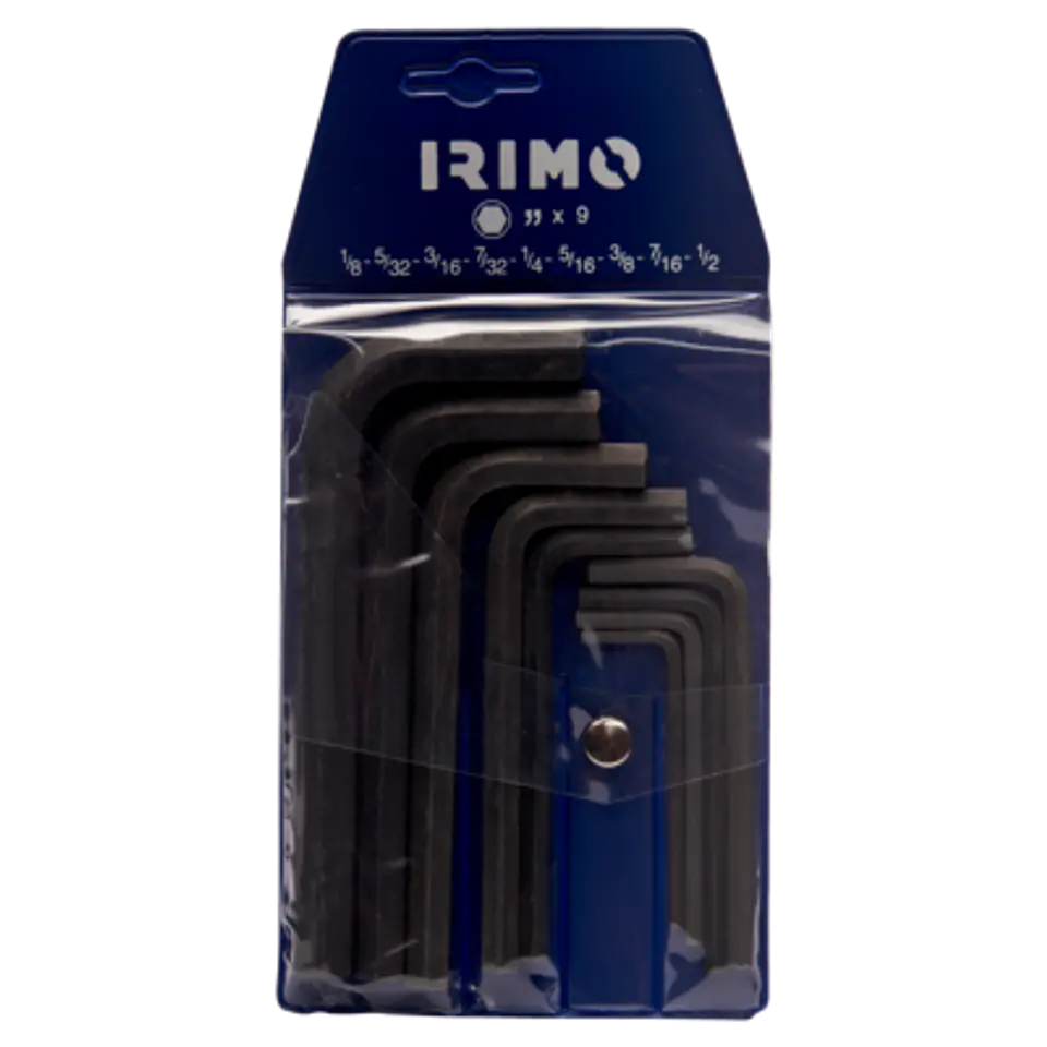 Llave tipo allen corta pavonada, pulgadas, 12 piezas Irimo 046061 1