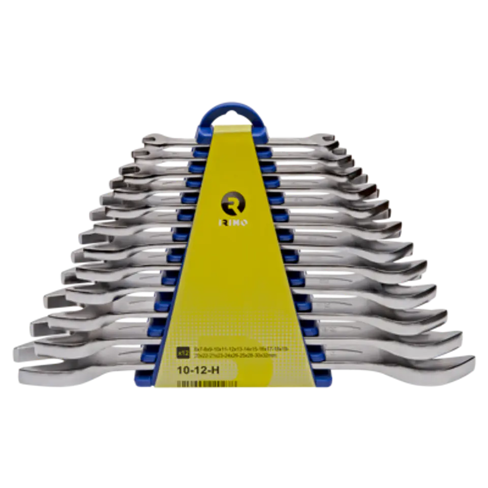 Llave fija de dos bocas 6 × 7-30 × 32 (12 piezas), con clip Irimo 10-12-H 1