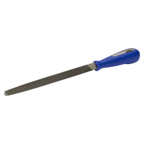 Lima triangular con picado doble entrefino y mango, 8" Irimo 534351