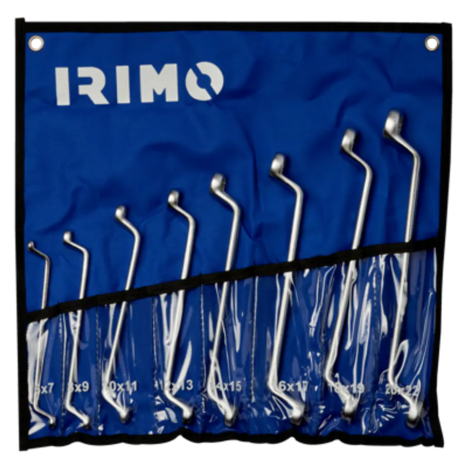 Juego de llaves de estrella acodadas de dos bocas en estuche, 6 × 7-20 × 22 (8 piezas) Irimo 15-8-W 1