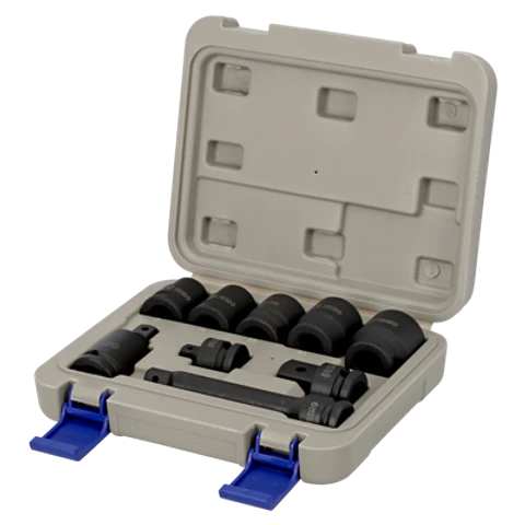 Juego de 9 vasos hexagonales de impacto de 1/2", en caja de plástico Irimo 167-9-4