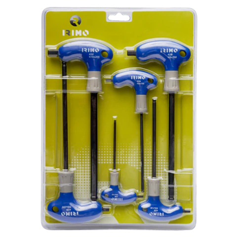 Destornillador mango en T hexagonal con bola, 6 piezas Irimo 42B-6-B