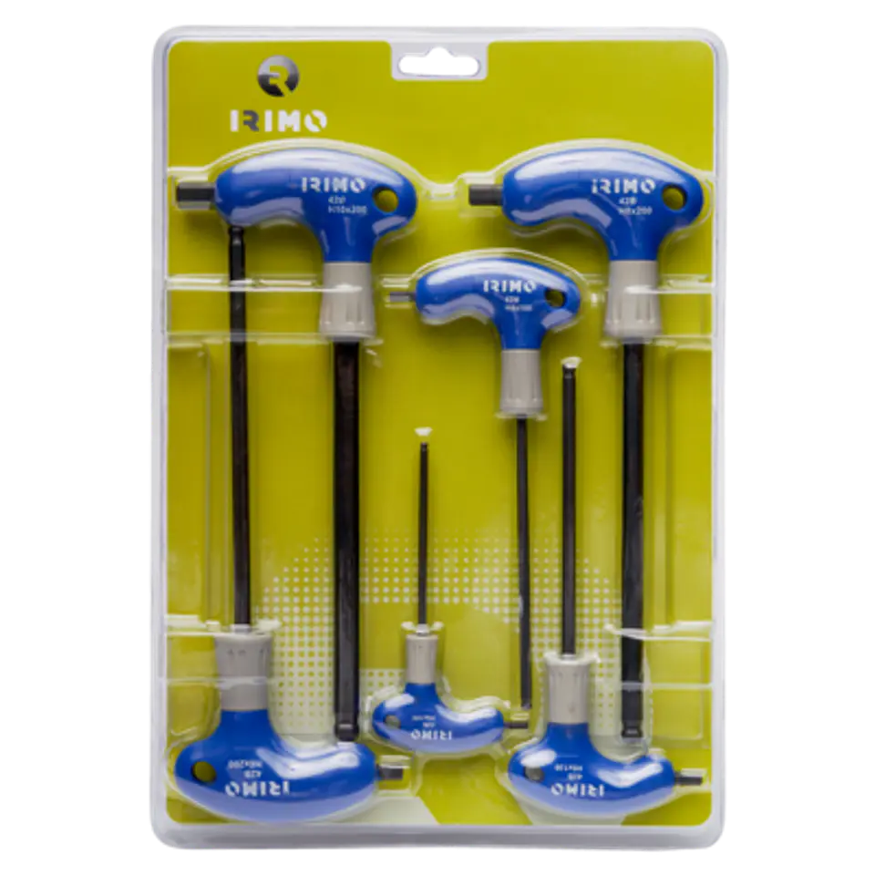 Destornillador mango en T hexagonal con bola, 6 piezas Irimo 42B-6-B 1