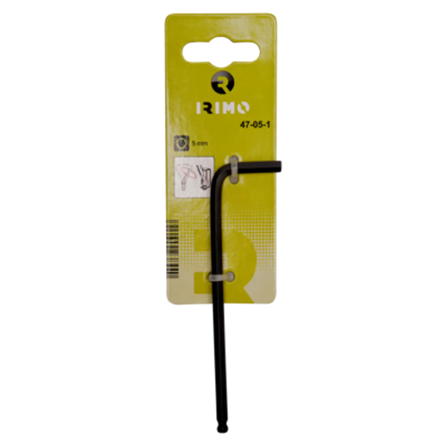 Llave tipo allen larga con bola y clip para colgar, 1,5 mm Irimo 47-00-1 1