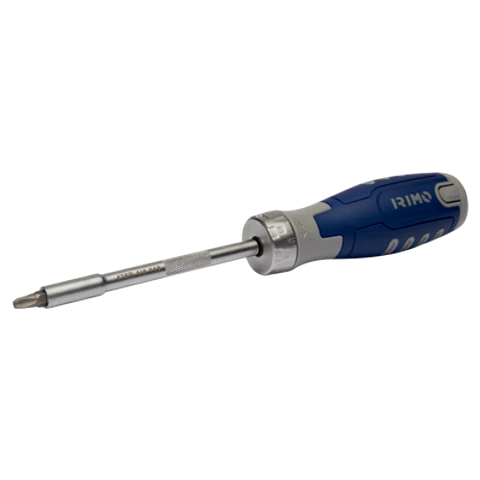 Destornillador a carraca con portapuntas y 12 puntas Irimo 475R-1/4-110