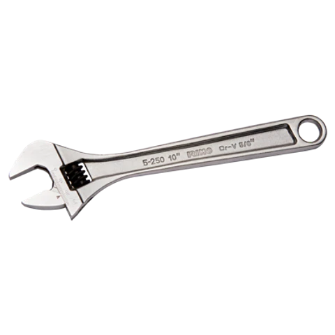 Llave ajustable "inglesa" cromada de 10" con clip Irimo 5-250C-1
