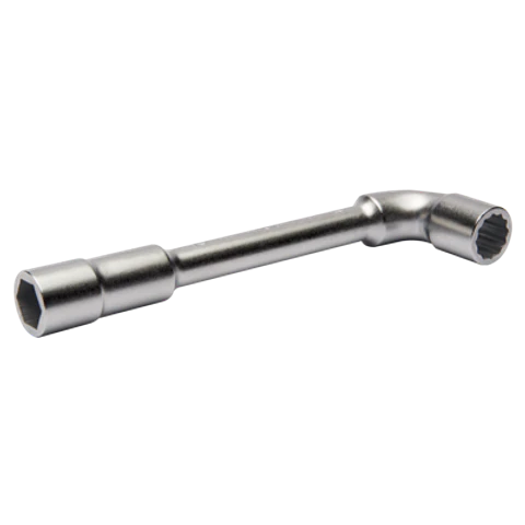 Llave de tubo de dos bocas 6 × 12 (7 mm), con clip Irimo 51-07-1