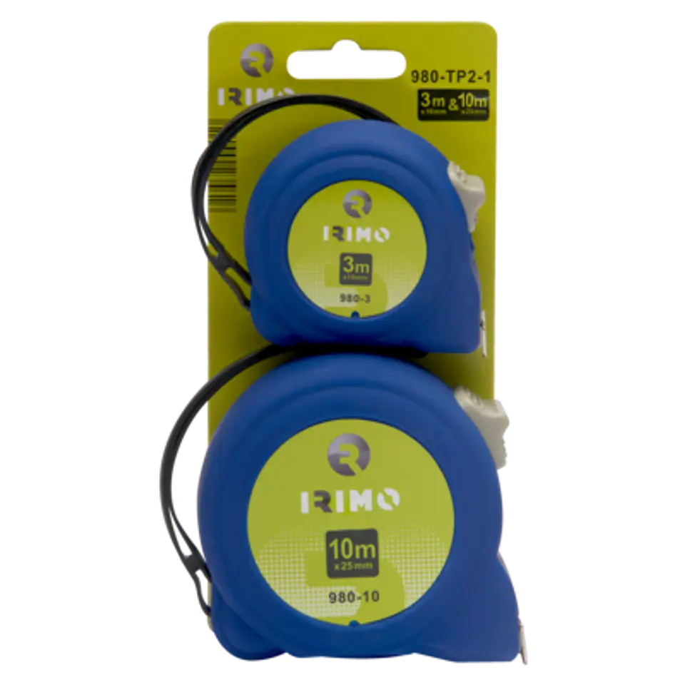 Dos cintas métricas, 3 m × 16 mm y 10 m × 25 mm Irimo 980-TP2-1 1