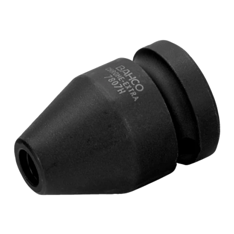 Adaptador para portapuntas hexagonal de 5/16" con acabado fosfatado de 38 mm y cuadrado de 1/2" Bahco 7808H