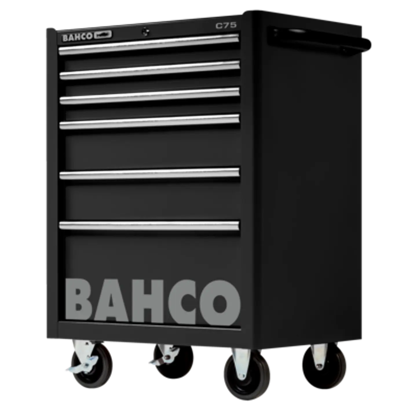 Carro C75 clásico negro con 6 cajones de 986 mm x 501 mm x 763 mm Bahco 1475K6BLACK 1