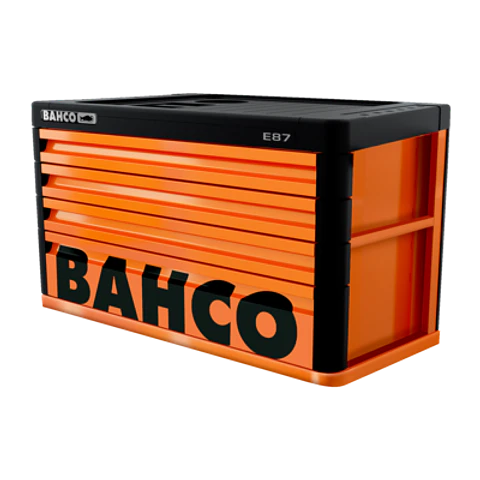 Cofre naranja de HUB del almacenamiento E87 Premium de 693 mm x 510 mm x 406 mm Bahco 1487K4
