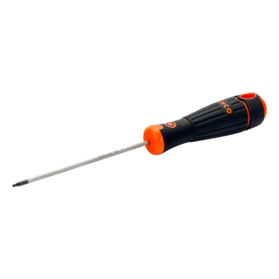 Destornillador hexagonal de bola BahcoFit con mango de goma (6 x 125 mm) Bahco B143.060.125 1