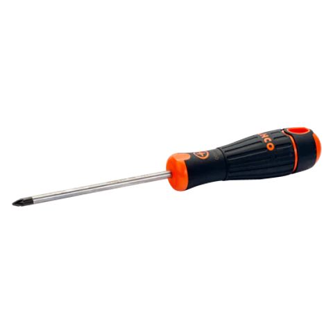 Destornillador para Pozidriv BahcoFit con agarre de goma, PZ0 x 75 mm Bahco B193.000.075