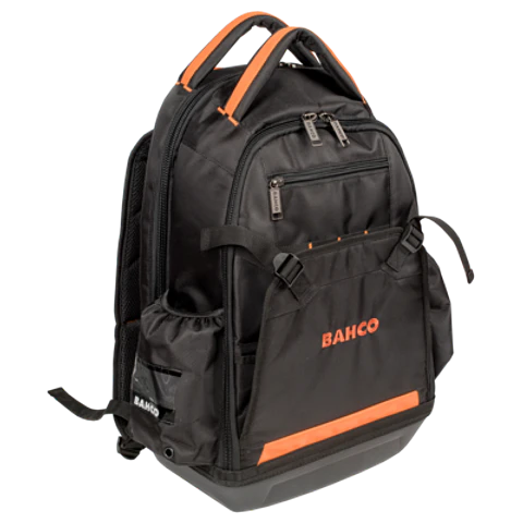 Mochila con parte inferior de plástico duro antideslizante para electricistas para electricistas Bahco 4750FB8