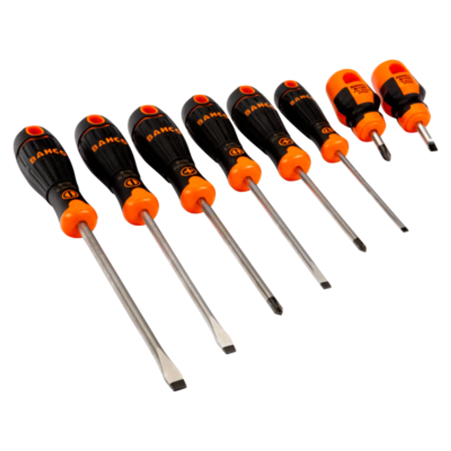 Juego de destornilladores ranurados/Phillips BahcoFit con mango de goma (8 piezas) Bahco B219.008 1