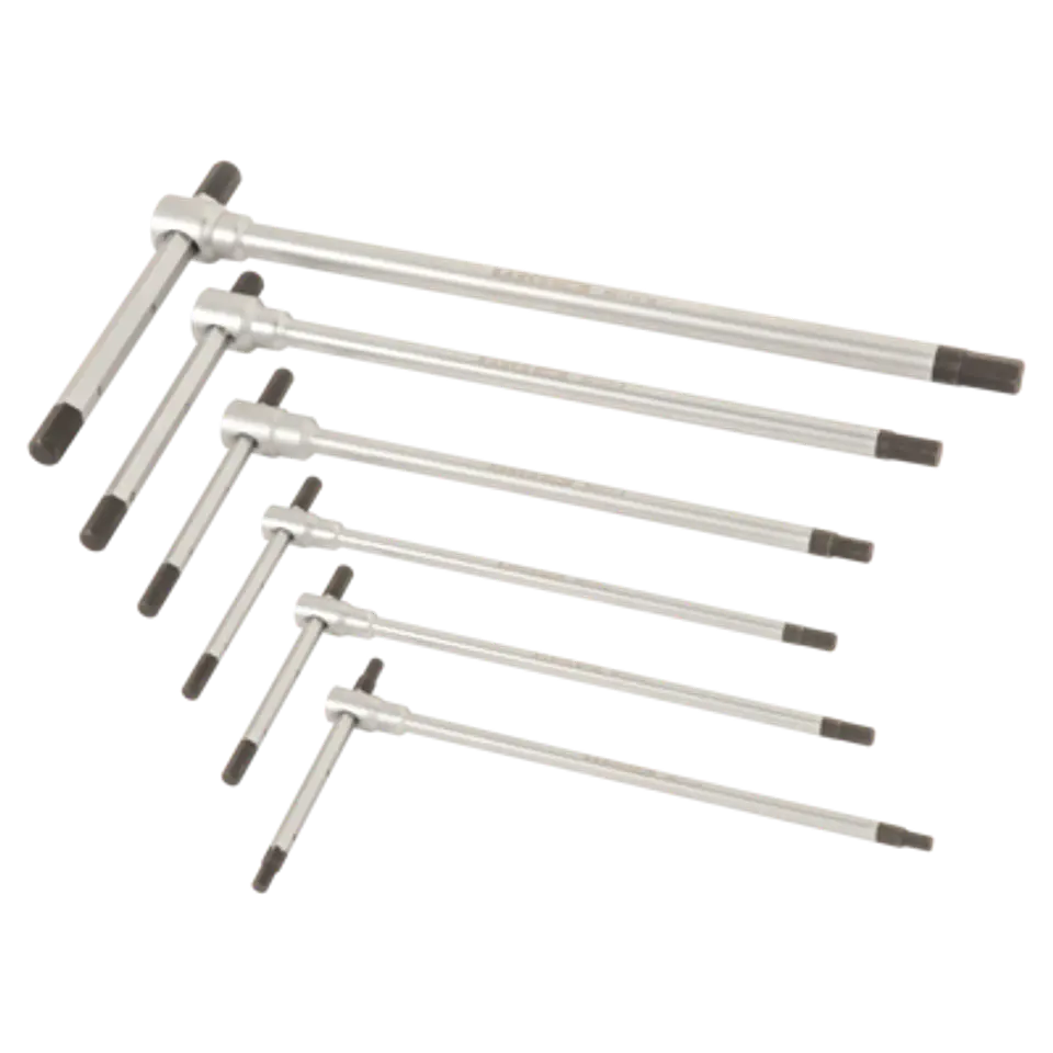 Juego de 6 llaves en T con puntas hexagonales, 2,5-3-4-5-6-8mm Bahco BE1TH-S6 1