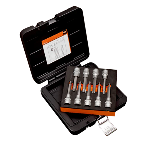 Juego de 9 vasos de 1/2 con punta TORX®, inviolables Bahco BE5101