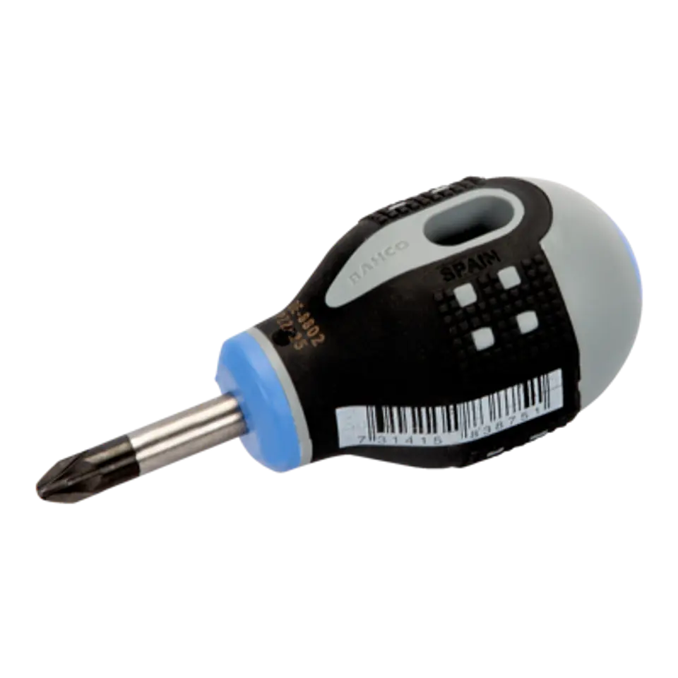Destornillador Pozidriv ERGO™ con mango de goma Stubby (PZ1 x 25 mm) Bahco BE-8801 1