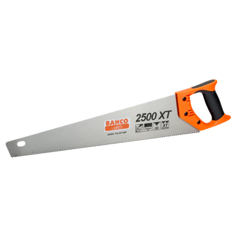 Serrucho duro para plásticos/laminados/madera/metales blandos, 9/10 DPP, 19" Bahco 2500-19-XT-HP
