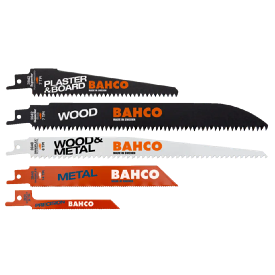 Juego de hojas de sable para escayola, madera y metales (10 piezas) Bahco 3940-MIX-SET-10P 1