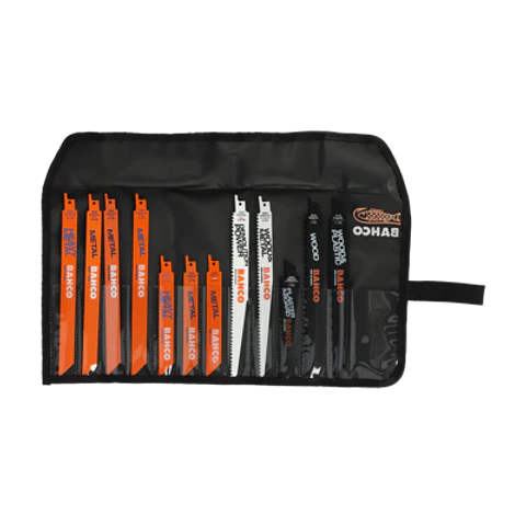 Juego de hojas de sable para madera y metal (12 piezas) Bahco 3940-MIX-SET-12P