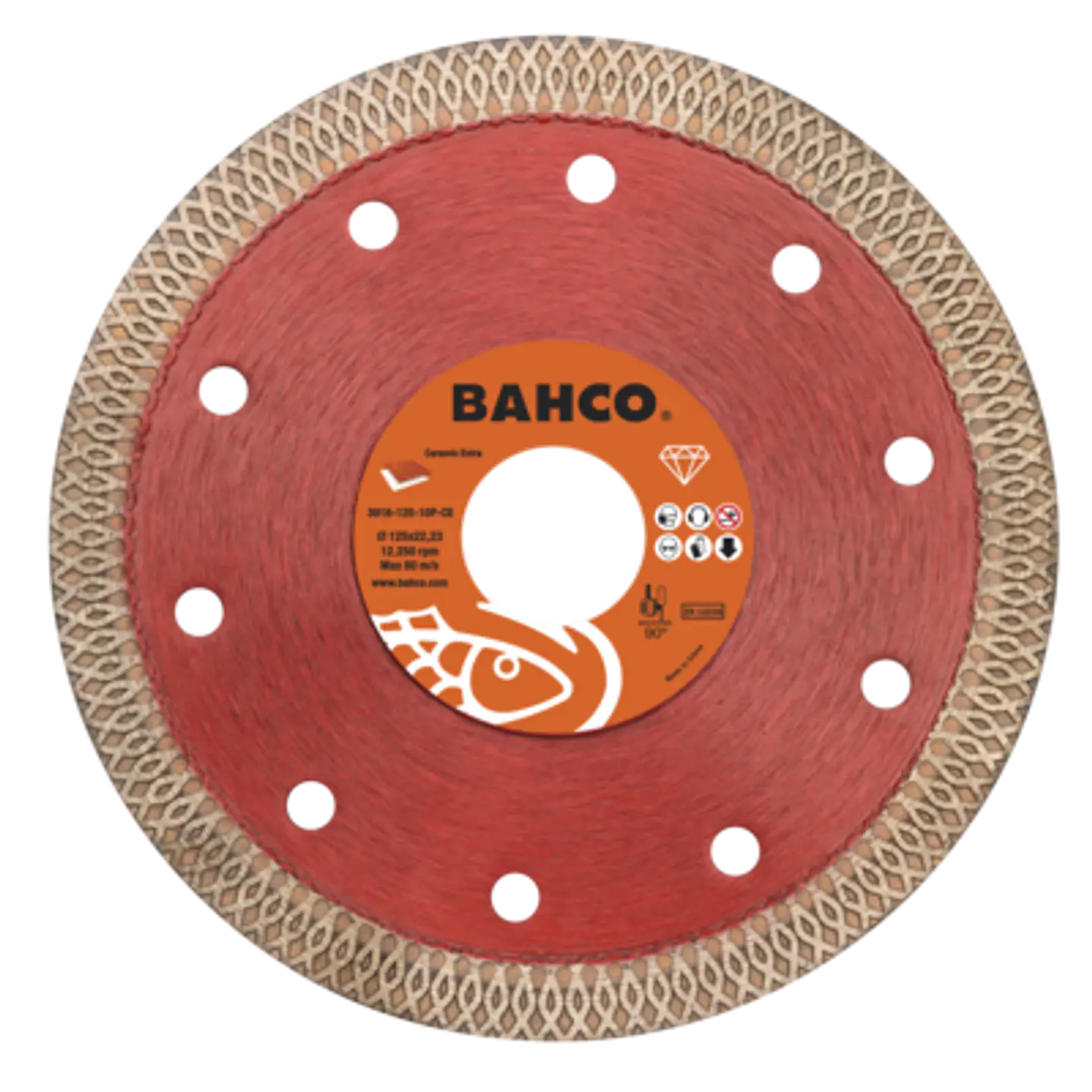 Discos abrasivos de corte de diamante para cerámica y azulejos 115 x 1.2 x 22.23mm Bahco 3916-115-10P-CE 1