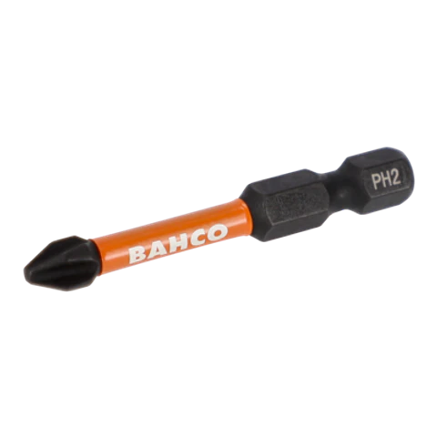 Puntas de impacto de torsión de 1/4" para tornillos de cabeza Phillips PH1 de 50 mm - 10 unidades/envase blíster Bahco 66IM/50PH1-10P