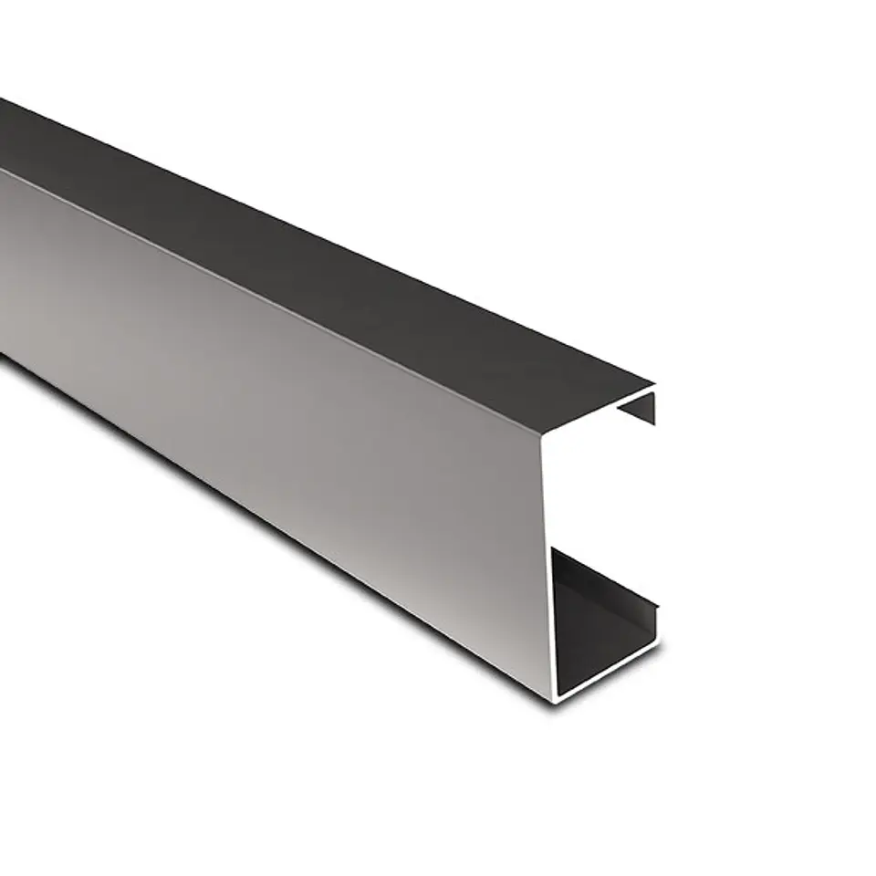 Costanera acero negro 125x50x15x3 mm x 6 m Perfimet 1