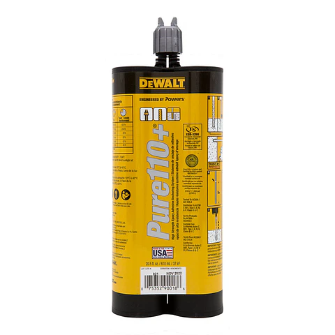 DeWalt PURE110+ Anclaje Químico Epóxico 610ml (20.5 oz)