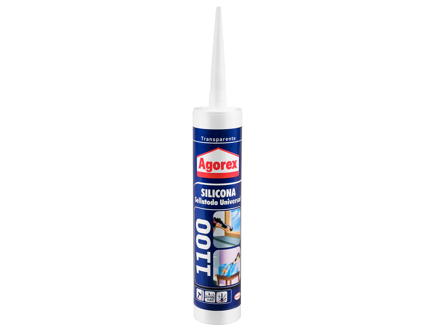 Agorex 1100 Silicona Sellado Universal Transparente 300 ml 1