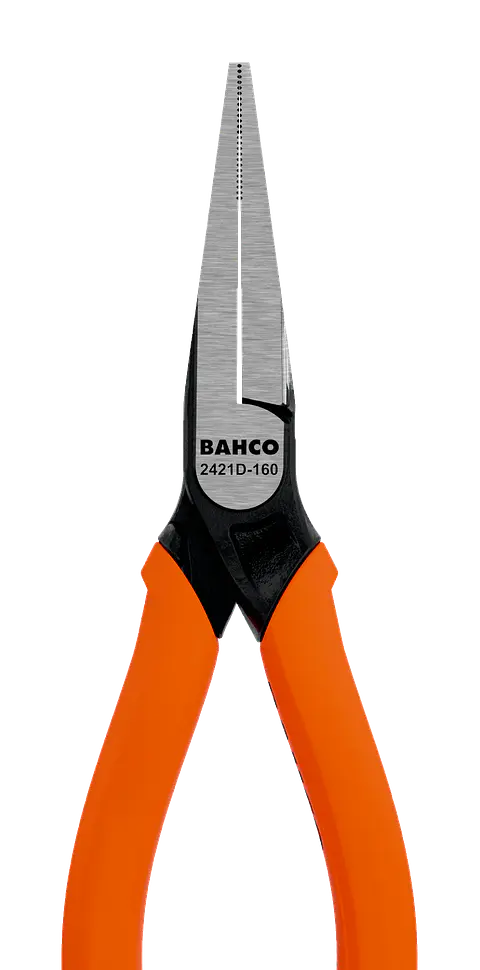 Alicates de boca plana y cabeza larga, con mangos monomateriales (160 mm) Embalaje industrial Bahco 2421 D-160IP