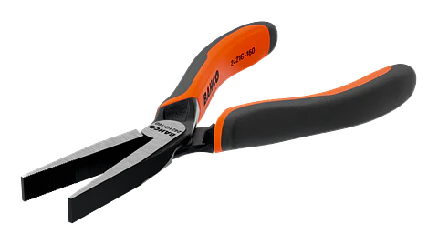 Alicates ERGO™ de boca plana y cabeza larga, con mangos bi-materiales (140 mm) Embalaje industrial Bahco 2421 G-140IP