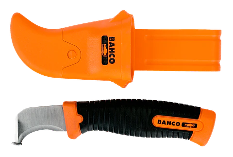 Cuchillo de electricista de 160 mm con guía Bahco 2446-EL-HELP