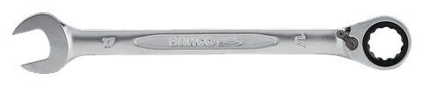 Llave combinada de carraca de 17 mm con acabado cromado de 226 mm Bahco 1RM-17
