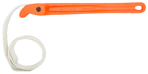 Llaves para tubo especiales de 220 mm con correa de nylon y mango de acero, 300 mm Bahco 375-8