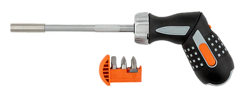 Destornillador a carraca con portapuntas de 1/4" y mango tipo pistola de 135 mm Bahco 808050P