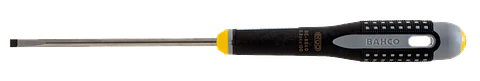 Destornillador de punta recta ranurada ERGO™ con agarre de goma, 0,8 mm x 4 mm x 100 mm Bahco BE-8040