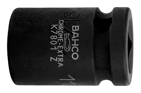 Vaso de impacto con cuadradillo de 1/2" con perfil hexagonal de 11/16" y acabado fosfatado Bahco K7801Z-11/16