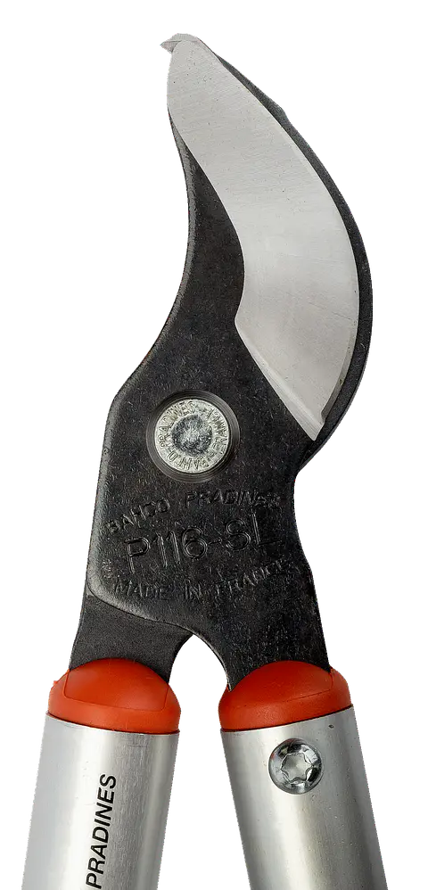 Tijeras de podar de dos manos de corte deslizante súperligeras de 35 mm con mango de aluminio y contrahoja de 600 mm Bahco P116-SL-60