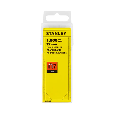 Corchetes para Cable 12 mm (1/2") Caja 1.000 un. Stanley