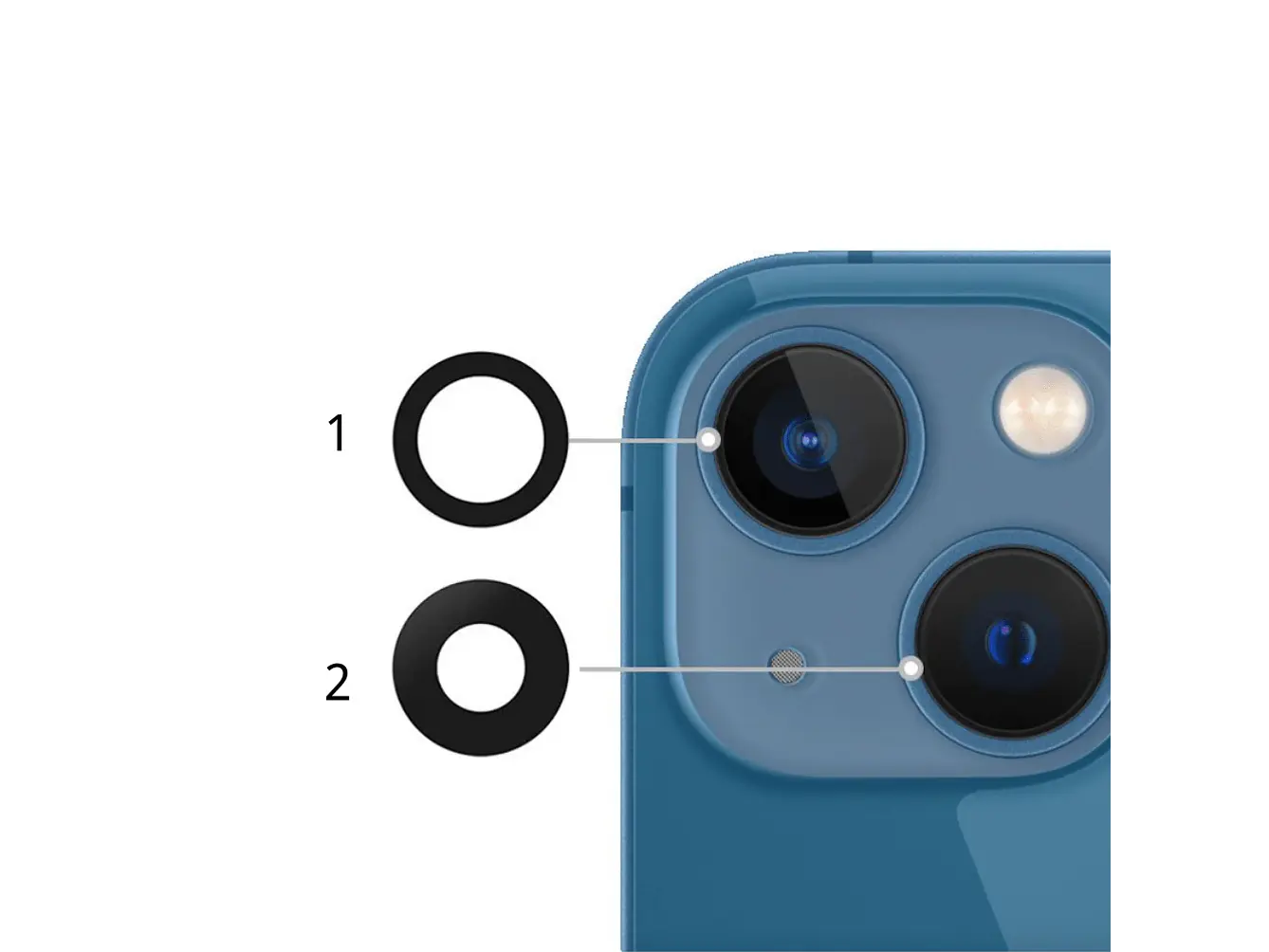 Lentes Camara iPhone 13/13mini Set x2 1