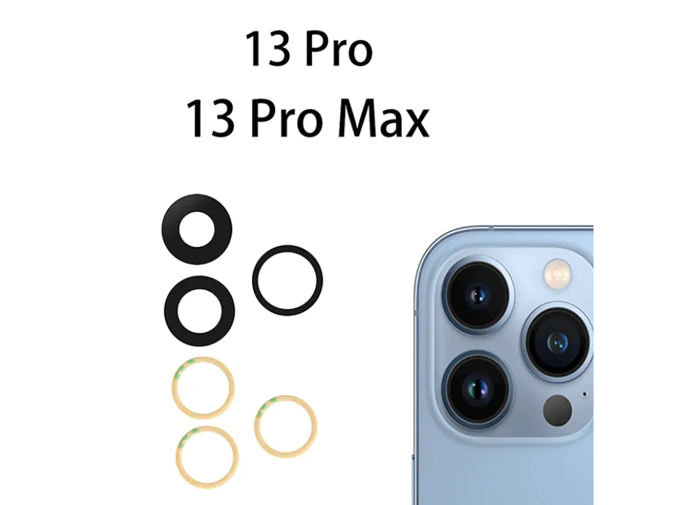 Lentes Camara iPhone 13pro / 13por max Set x3 1