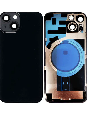 iPhone 14 Vidrio Tapa Trasera Back Glass / Azul Media Noche / Midnight Blue / Completa con Lamina y Magneto NFC
