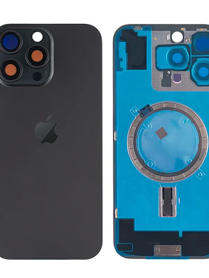iPhone 16 Pro Max  Vidrio Tapa Trasera Back Glass / Negro Titanium / Black Titanium /Completa con Lamina y Magneto NFC